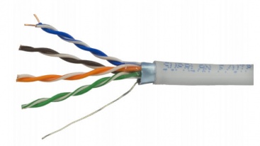 UTP 5E 4x2xAWG24 ХЛ наружный Eleteс с тросом, холодостойкое исполнение, 305м, медь, test 100м