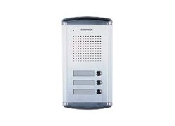 COMMAX DR - 2A3N Блок вызова аудиодомофона.Панель внешняя переговорная на 3 абонента, алюминий, врезная, 185 х 125 мм, для DP - 2K, 201R, 20Н.