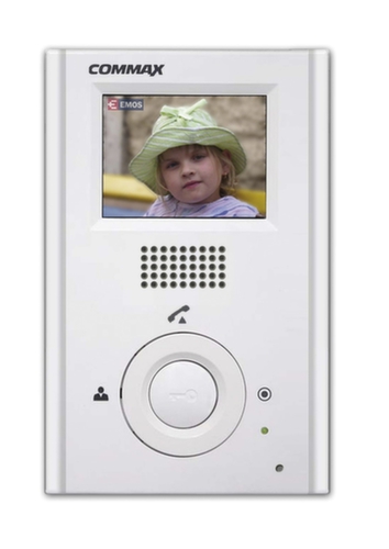 COMMAX CDV-35HM/XL (Белый) Монитор цветного видеодомофона, дополнительно вызов аудио/видео (при наличии камеры) от цифрового подъездного домофона + 3-х вызывных блоков и 1-й камера наблюдения, AC 110-240В