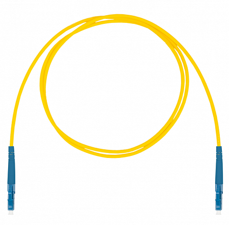 Шнур оптический коммутационный (патч-корд), LC-LC симплекс (simplex) OS2, нг(А)-HF, желтый, 0,5 м