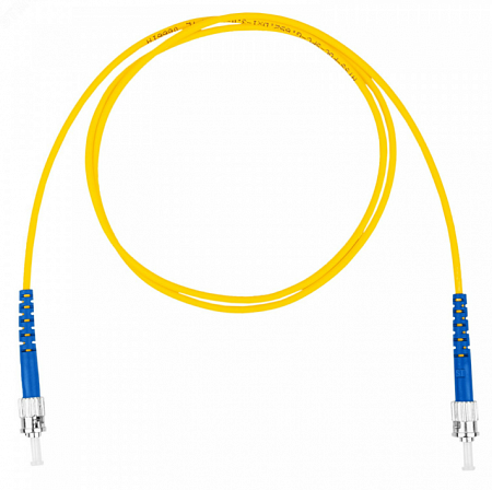 Шнур оптический коммутационный (патч-корд), ST-ST симплекс (simplex) OS2, нг(А)-HF, желтый, 1,5 м