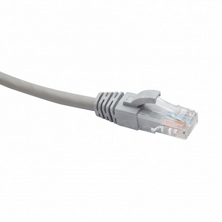 DATAREX RJ45-RJ45 U/UTP Cat.5e PVC нг(А)-LS (DR-180009) Патч-корд (коммутационный шнур), 2м, серый