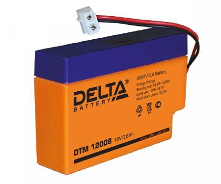 Аккумулятор DTM12008, 12В, 0.8А/ч