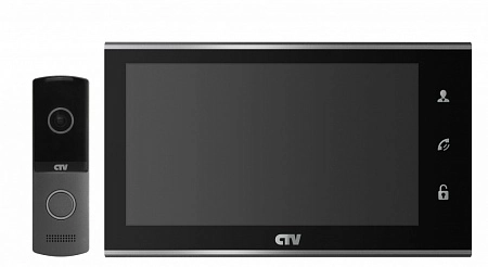 CTV-DP2702MD B (Black/Silver) Комплект цветного видеодомофона, в составе: панель CTV-D4003AHD, монитор CTV-M2702MD B
