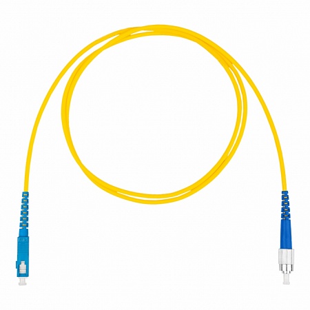 DATAREX Шнур оптический коммутационный патч-корд, SC-FC симплекс (simplex) OS2, нг(А)-HF, желтый, 1,0 м