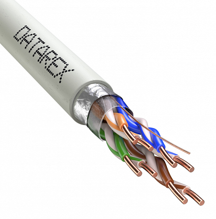 DATAREX PVCLS нг(А)-LSLTx, белый, катушка 305 м Кабель кат. 5е, 4 пары F/UTP, жила 0,52