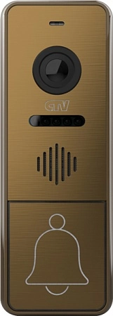 CTV-D4005 BR (Bronze) Вызывная панель для видеодомофона, ИК-фильтр для &quot;ночного&quot; режима, подсветка кнопки вызова, блок управления замком (БУЗ) и монт. уголок в комплекте