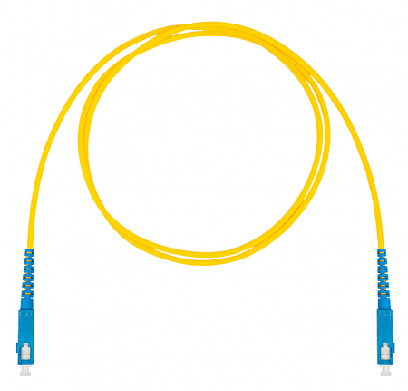 Шнур оптический коммутационный (патч-корд), SC-SC симплекс (simplex) OS2, нг(А)-HF, желтый, 1,0 м