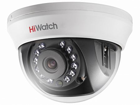 HiWatch DS-T591 (6) 5Mp Купольная HD-TVI видеокамера, 1/2.5&quot; CMOS, 57.1°, 2592x1944@20к/с, 2560x1440/1920x1080@25к/с, 0.01 Лк@F1.2, DNR, DWDR, Smart ИК, OSD, 1хHD-TVI/AHD/CVI/CVBS, ИК до 20м, DC 12В±25%, 5Вт, -20 до +45°С